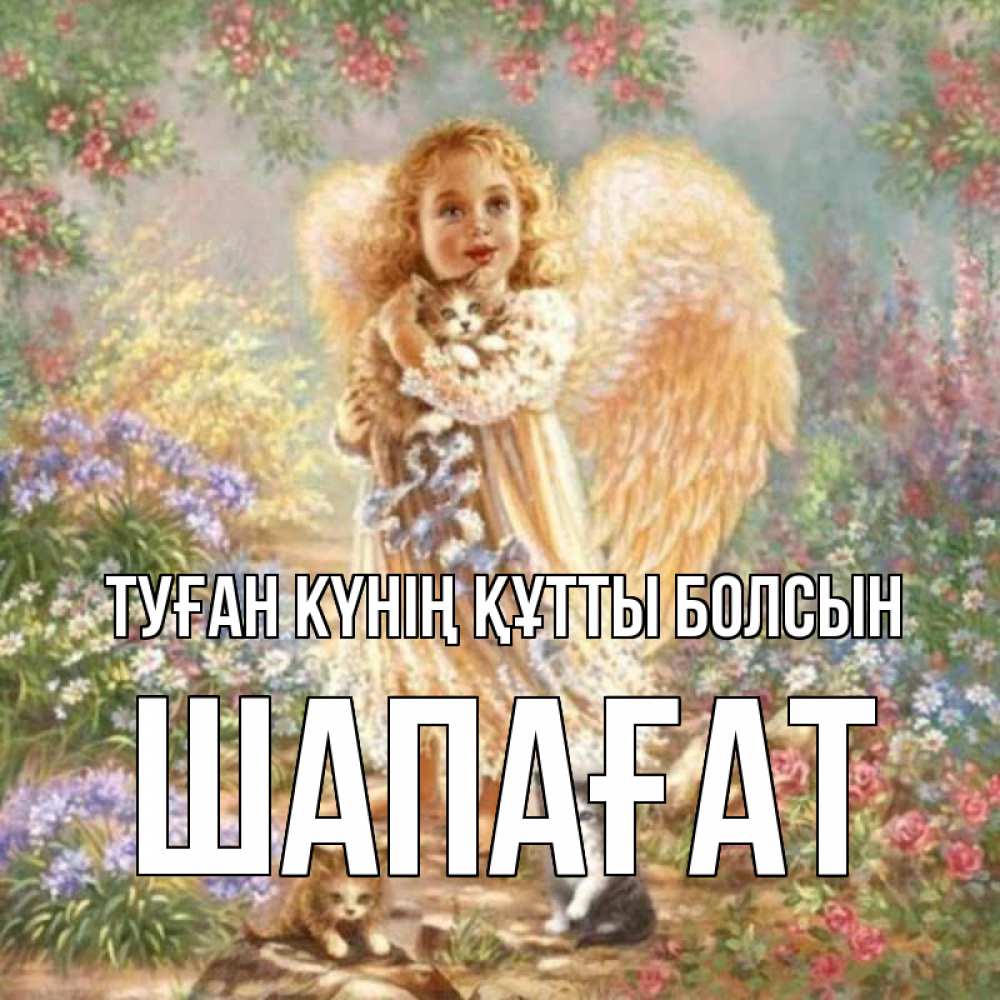 Күн сайын ашық хат с именем, ШАПАҒАТ Туған күнің құтты болсын держит котенка Онлайн тегін жүктеп алу тілектері бар керемет карта 