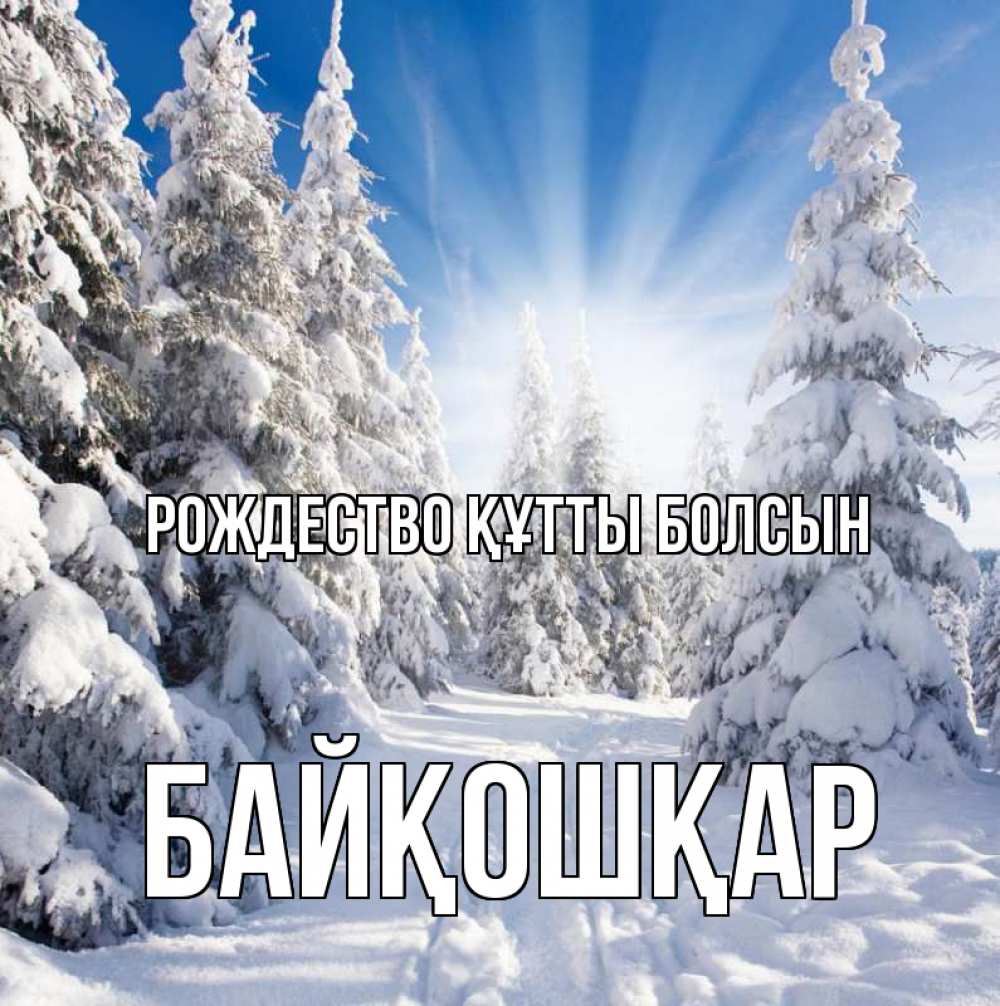 Күн сайын ашық хат с именем, Байқошқар Рождество құтты болсын зима, лес Онлайн тегін жүктеп алу тілектері бар керемет карта 