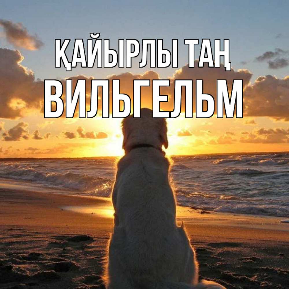 Күн сайын ашық хат с именем, Вильгельм Қайырлы таң восход солнца Онлайн тегін жүктеп алу тілектері бар керемет карта 