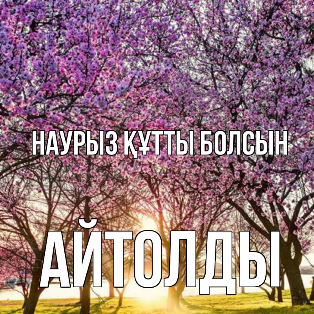 Күн сайын ашық хат с именем, АЙТОЛДЫ Наурыз құтты болсын наурыз Онлайн тегін жүктеп алу тілектері бар керемет карта 