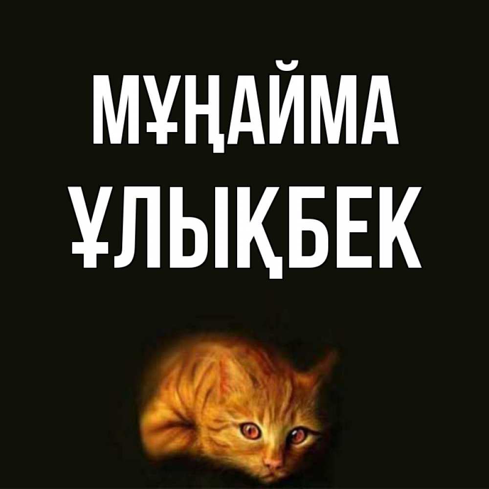 Күн сайын ашық хат с именем, ҰЛЫҚБЕК Мұңайма лежащий кот в темноте Онлайн тегін жүктеп алу тілектері бар керемет карта 