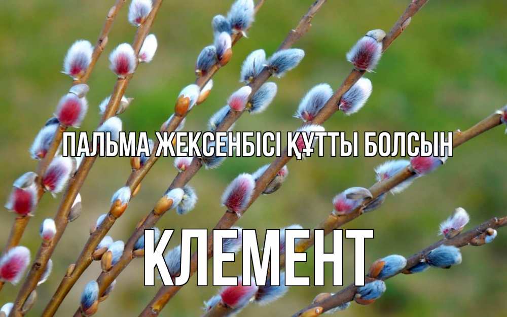 Күн сайын ашық хат с именем, Клемент Пальма жексенбісі құтты болсын верба Онлайн тегін жүктеп алу тілектері бар керемет карта 