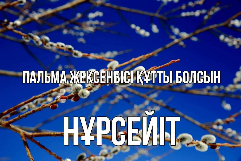 Күн сайын ашық хат с именем, НҰРСЕЙІТ Пальма жексенбісі құтты болсын верба Онлайн тегін жүктеп алу тілектері бар керемет карта 