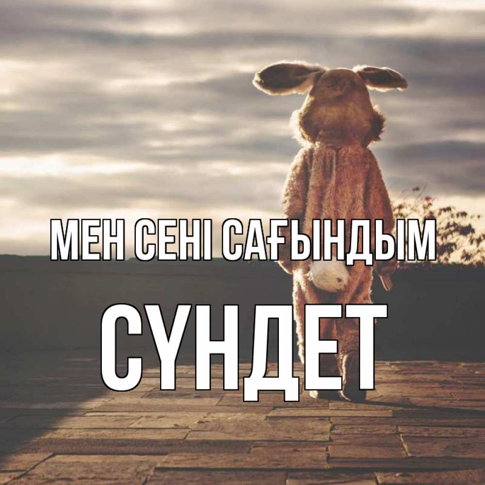 Күн сайын ашық хат с именем, СҮНДЕТ Мен сені сағындым даже в костюме зайца Онлайн тегін жүктеп алу тілектері бар керемет карта 