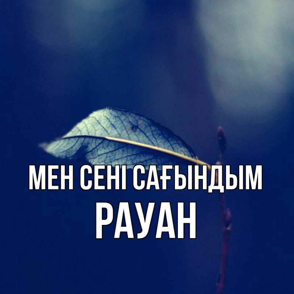 Күн сайын ашық хат с именем, РАУАН Мен сені сағындым одна ветка 1 Онлайн тегін жүктеп алу тілектері бар керемет карта 