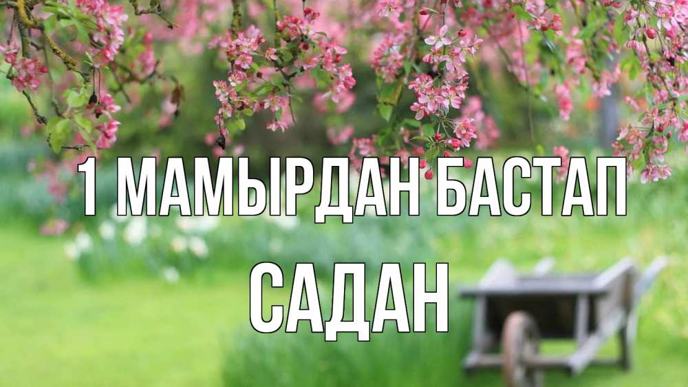 Күн сайын ашық хат с именем, САДАН 1 мамырдан бастап С 1 мая Онлайн тегін жүктеп алу тілектері бар керемет карта 