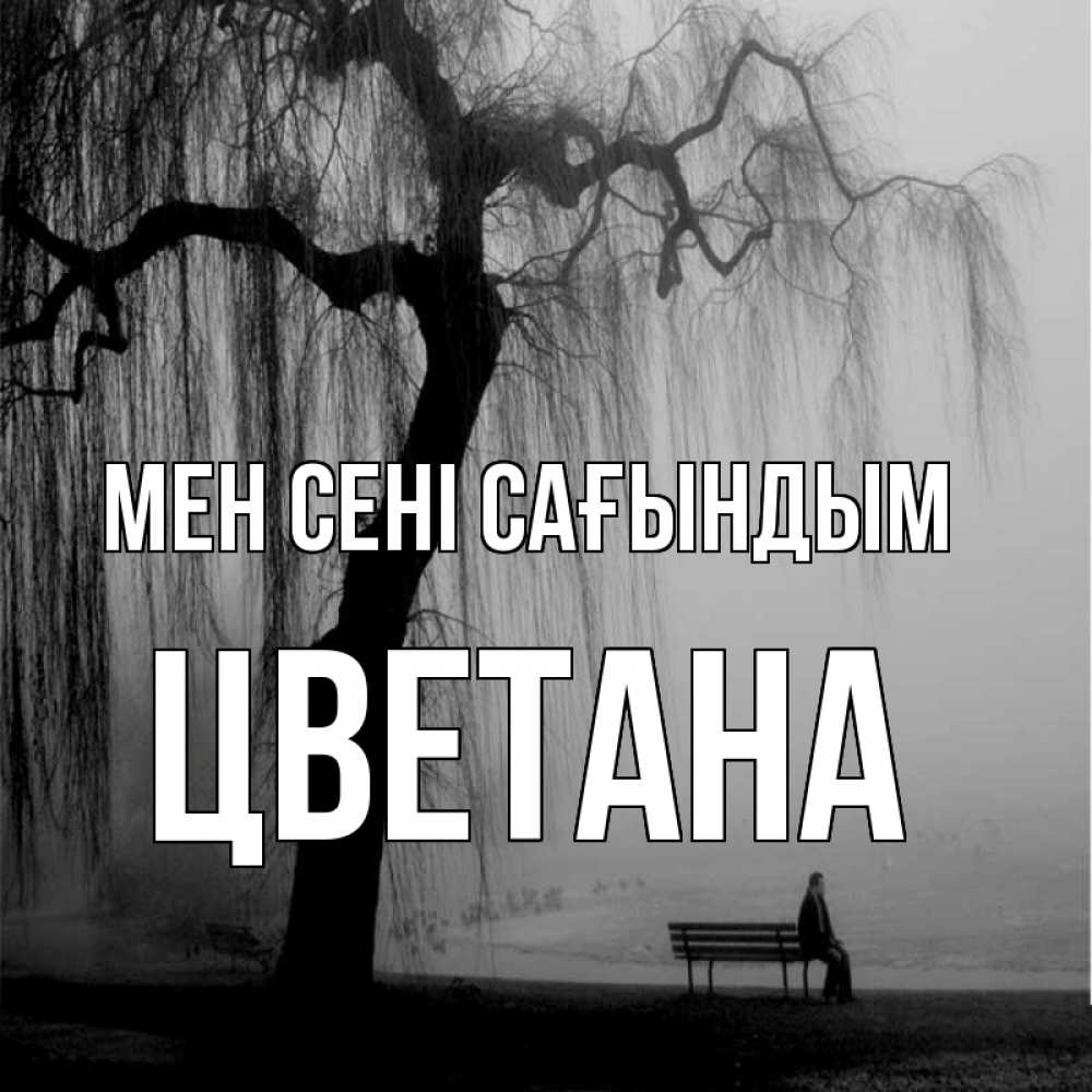 Күн сайын ашық хат с именем, Цветана Мен сені сағындым лавочка под деревом я жду тебя Онлайн тегін жүктеп алу тілектері бар керемет карта 