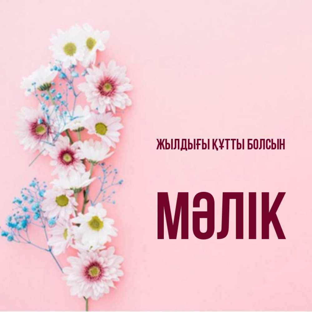 Күн сайын ашық хат с именем, МӘЛІК Жылдығы құтты болсын Родная моя с днем рождения тебя картинка с цветами белыми и голубыми Онлайн тегін жүктеп алу тілектері бар керемет карта 