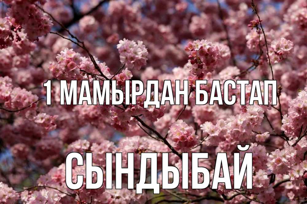 Күн сайын ашық хат с именем, СЫНДЫБАЙ 1 мамырдан бастап С 1 мая Онлайн тегін жүктеп алу тілектері бар керемет карта 