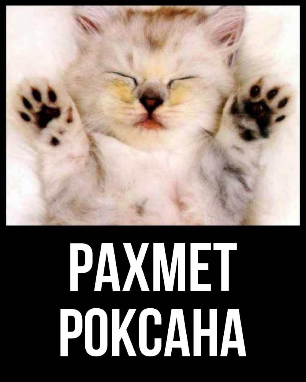 Күн сайын ашық хат с именем, Роксана рахмет маленький котенок Онлайн тегін жүктеп алу тілектері бар керемет карта 
