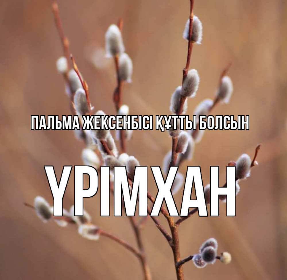 Күн сайын ашық хат с именем, Үрімхан Пальма жексенбісі құтты болсын верба Онлайн тегін жүктеп алу тілектері бар керемет карта 