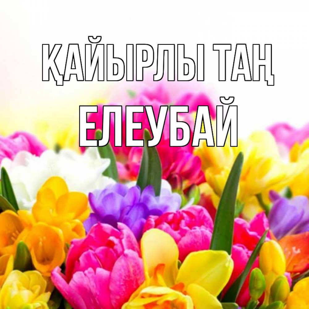 Күн сайын ашық хат с именем, Елеубай Қайырлы таң создать открытку со свое подписью Онлайн тегін жүктеп алу тілектері бар керемет карта 