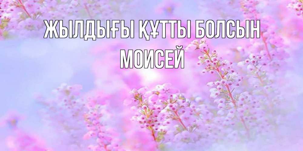 Күн сайын ашық хат с именем, Моисей Жылдығы құтты болсын красивая открытка с мелкими цветами Онлайн тегін жүктеп алу тілектері бар керемет карта 