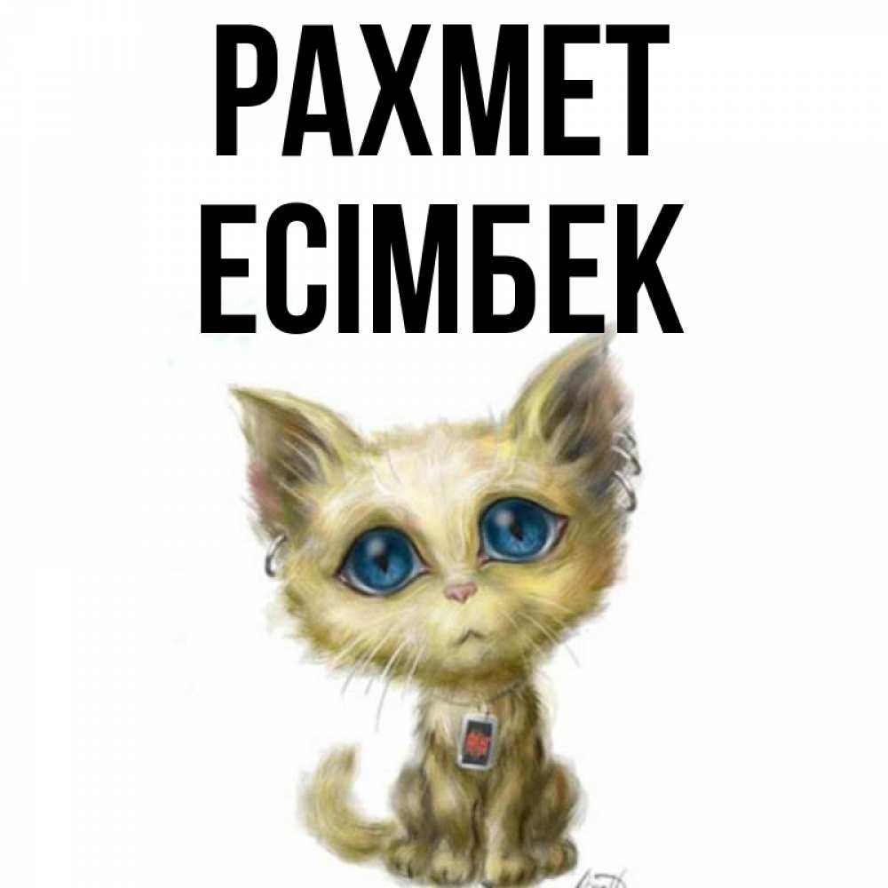 Күн сайын ашық хат с именем, Есімбек рахмет рисованный кот благодарит вас Онлайн тегін жүктеп алу тілектері бар керемет карта 