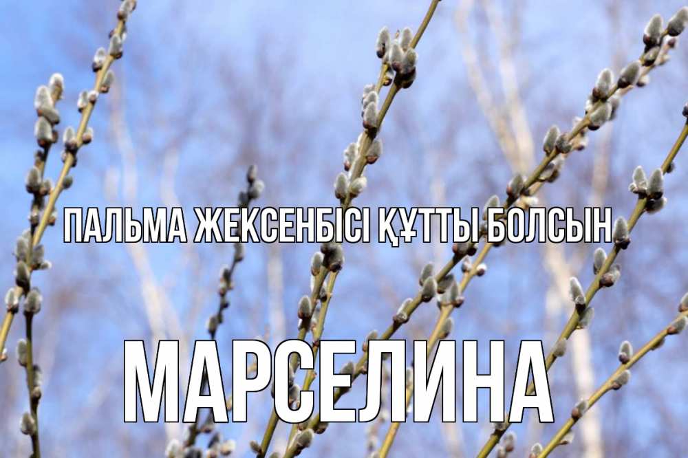 Күн сайын ашық хат с именем, Марселина Пальма жексенбісі құтты болсын верба Онлайн тегін жүктеп алу тілектері бар керемет карта 