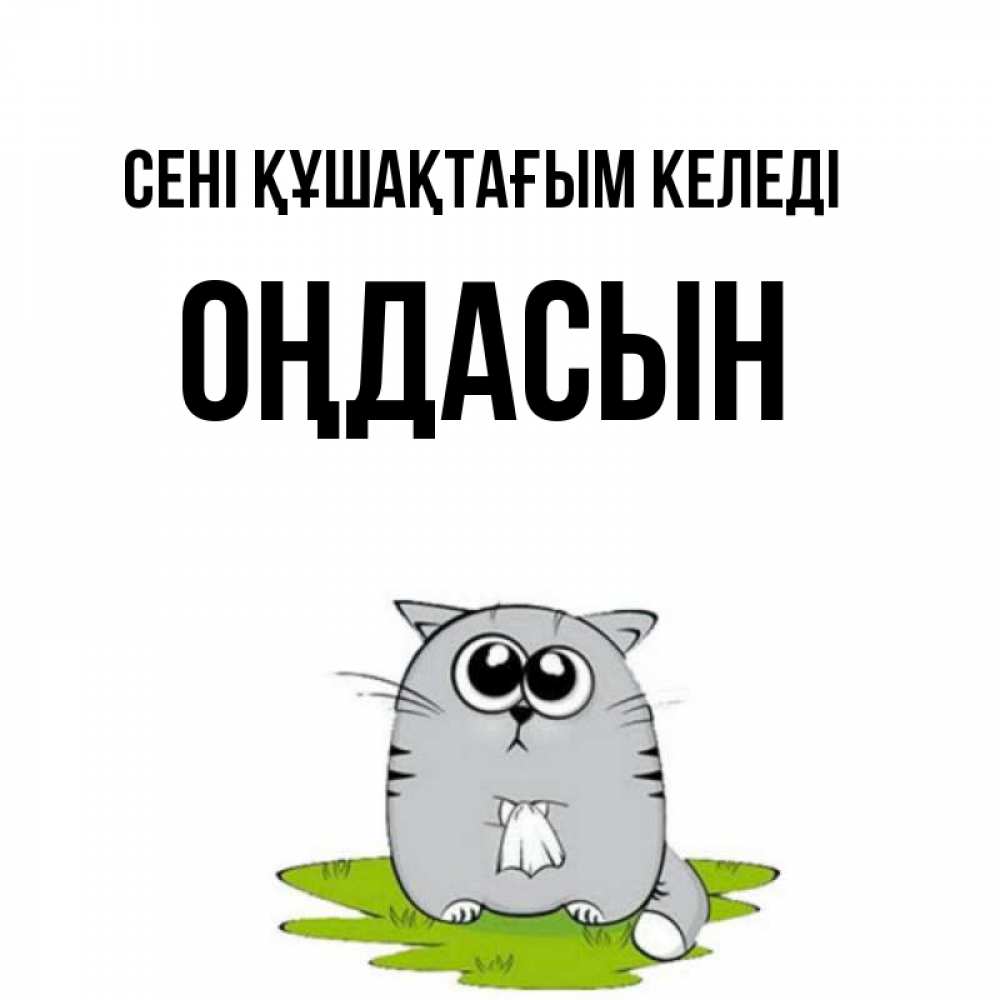 Күн сайын ашық хат с именем, ОҢДАСЫН сені құшақтағым келеді котик теребит платочек сидя на травке Онлайн тегін жүктеп алу тілектері бар керемет карта 