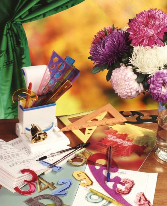 Открытка цветы для учителя  с днем учителя  Мұғалімдер күнімен 