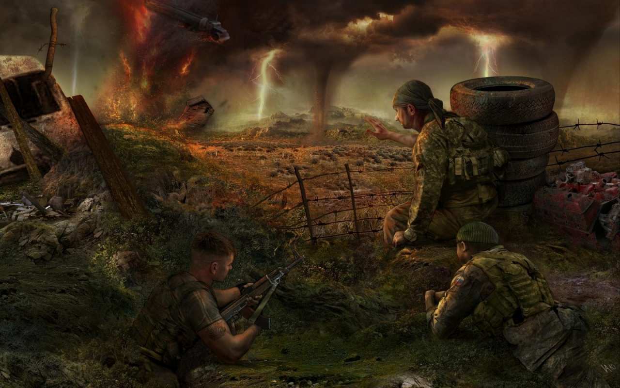 Открытка фотообои из игры военной  23 февраля  23 ақпаннан бастап 