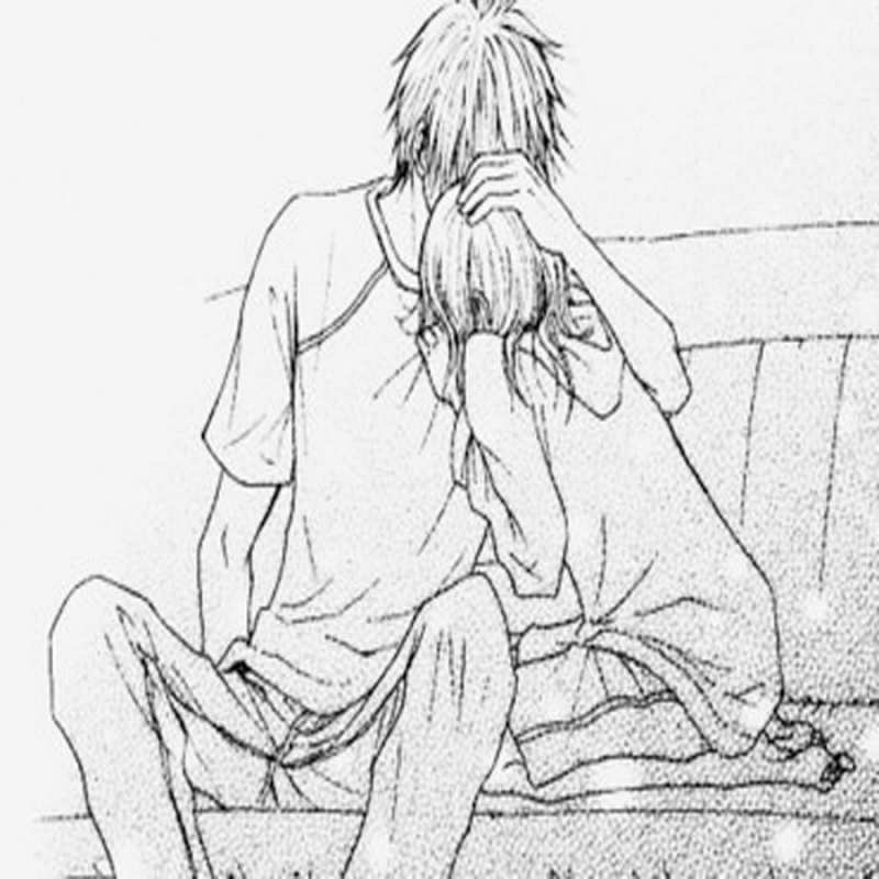 Открытка рисунок в стиле аниме  карандаш  сені құшақтағым келеді 