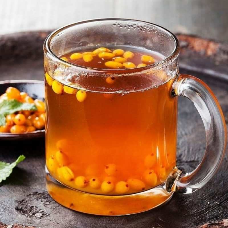 Открытка облепиховый чай  лекарство от простуды  Жазыл 