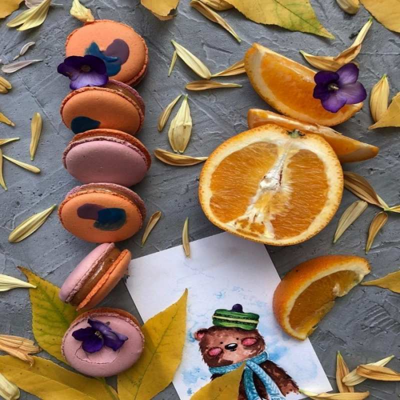 Открытка печенюхи и апельсин  не болейте  Жазыл 