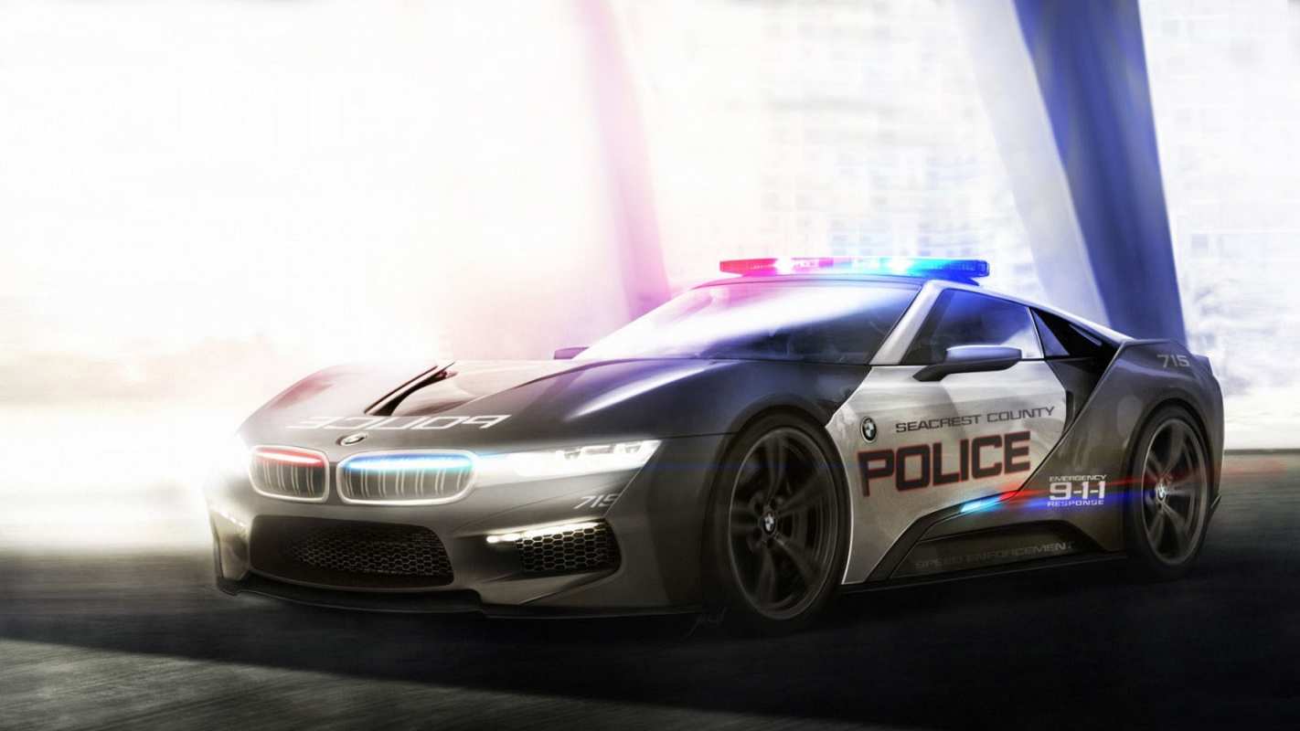 Открытка полицейская машина БМВ  полиция  Полиция күні құтты болсын 