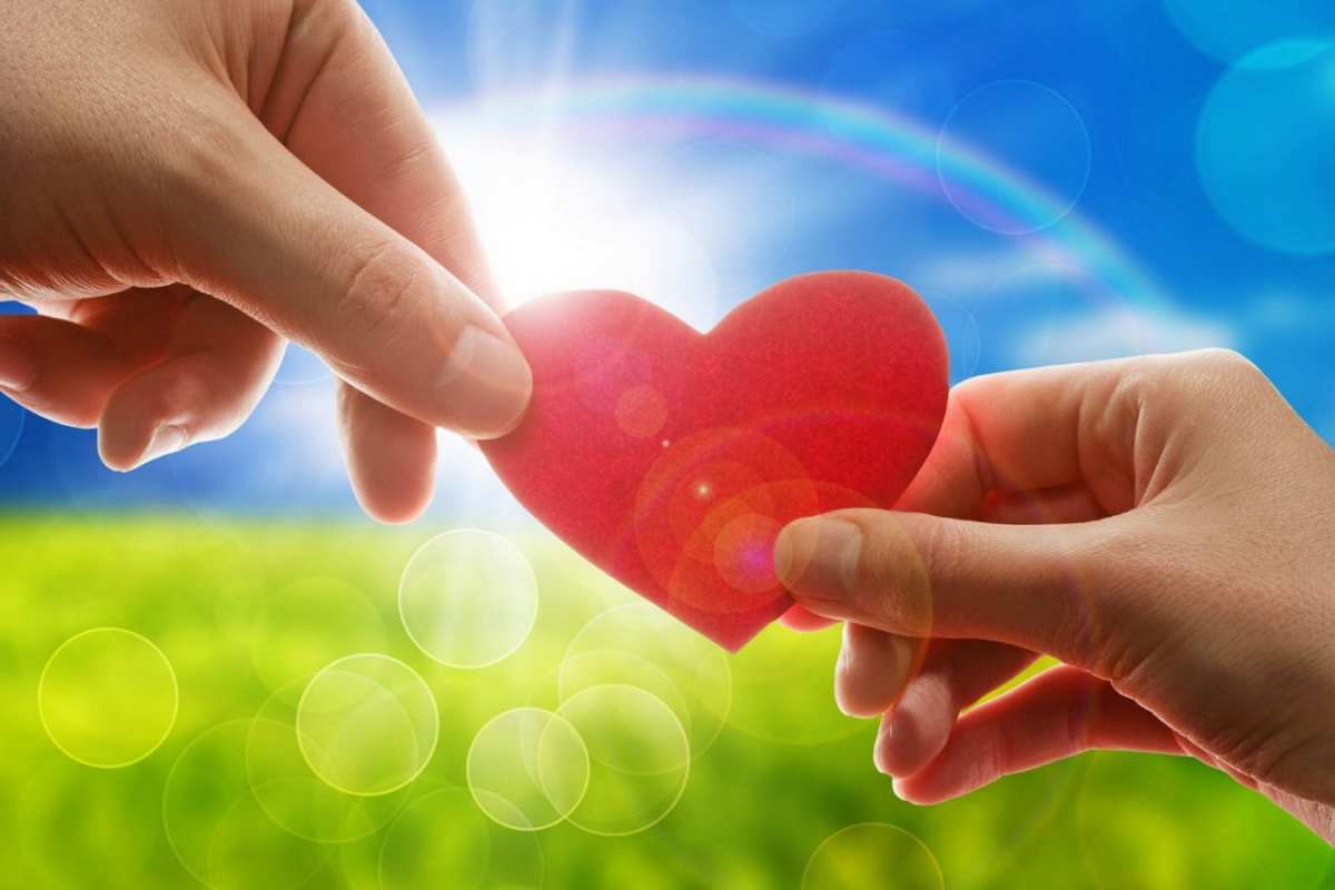 Открытка открытка с сердцем в руках  С днем волонтера  Еріктілер күні құтты болсын 