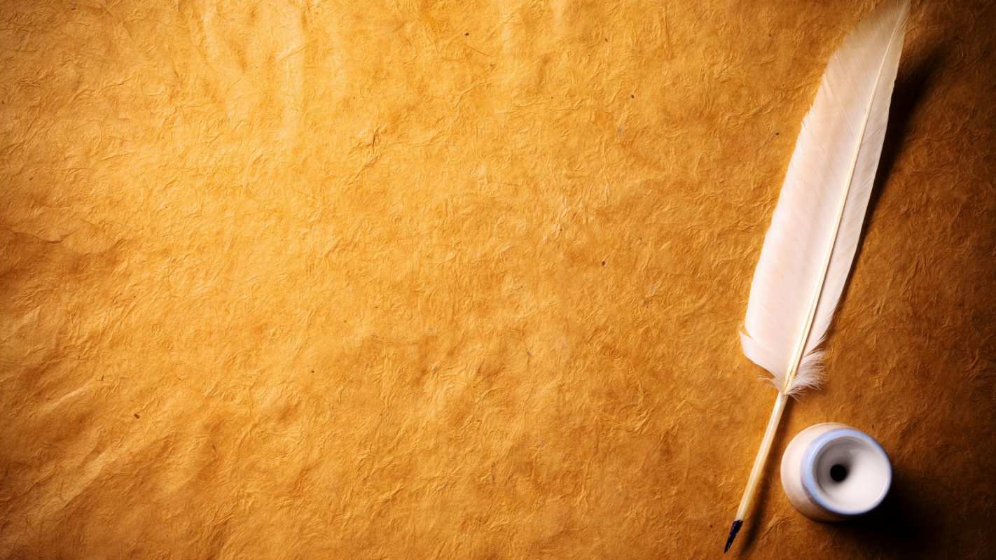 Открытка перо и чернила  с днем знаний  1 қыркүйектен бастап 