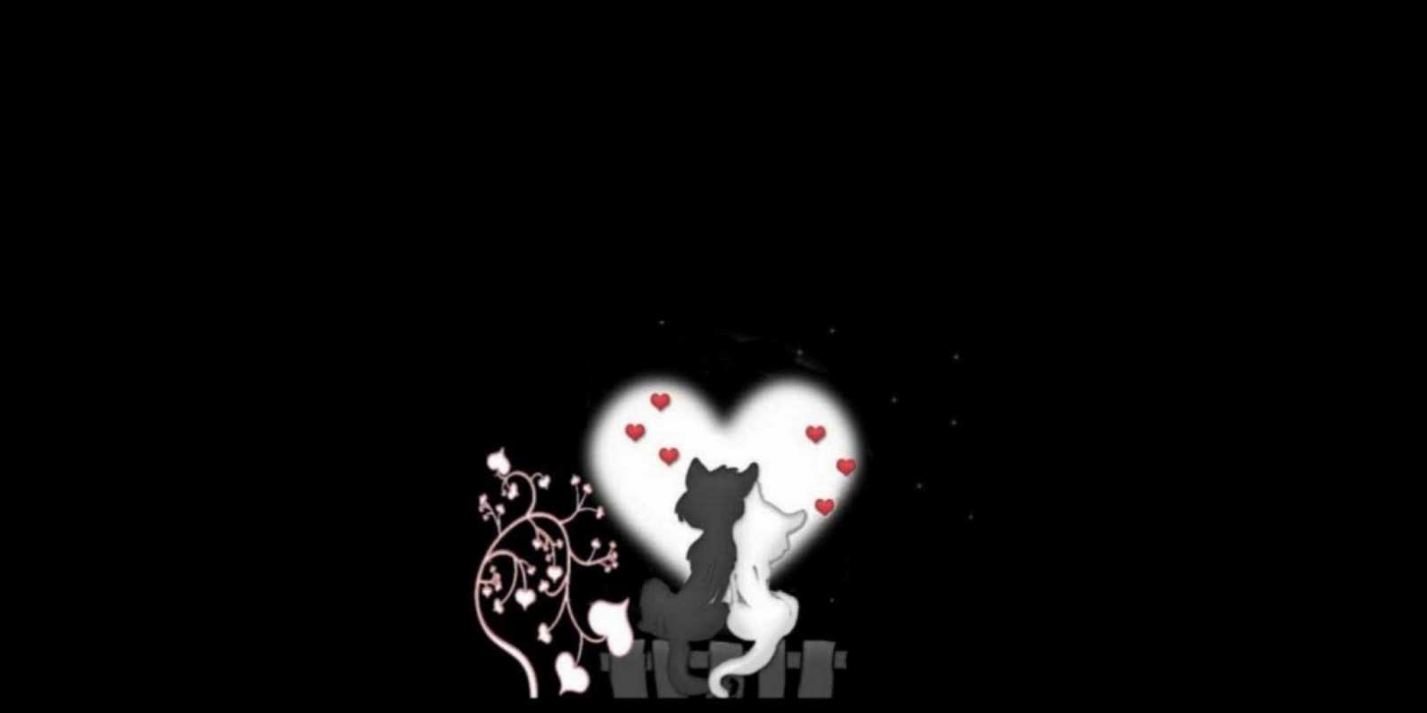 Открытка Коты и сердце коты Мен сені сағындым 