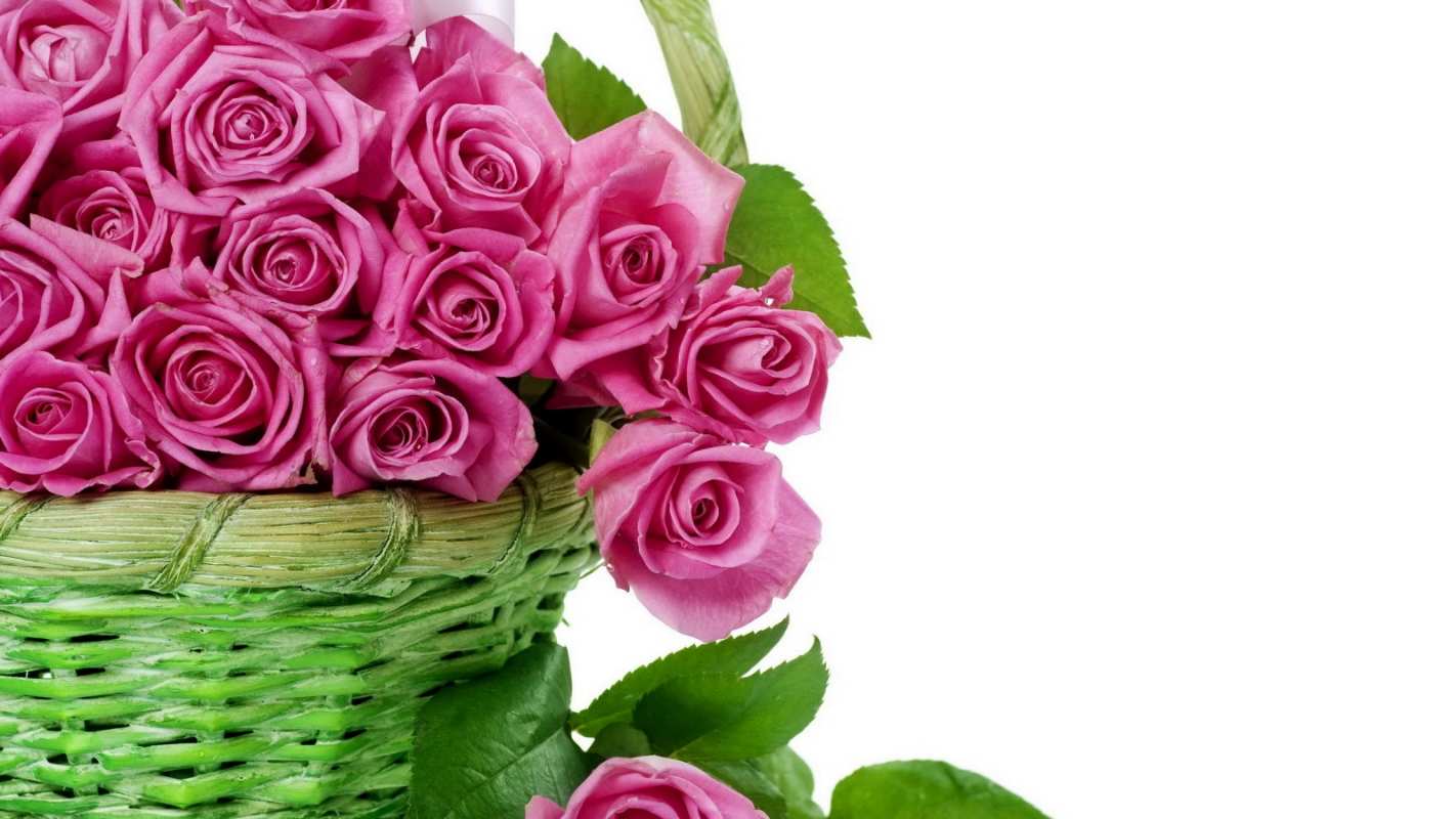 Открытка цветы в корзине  с днем бухгалтера  бухгалтер күні құтты болсын 