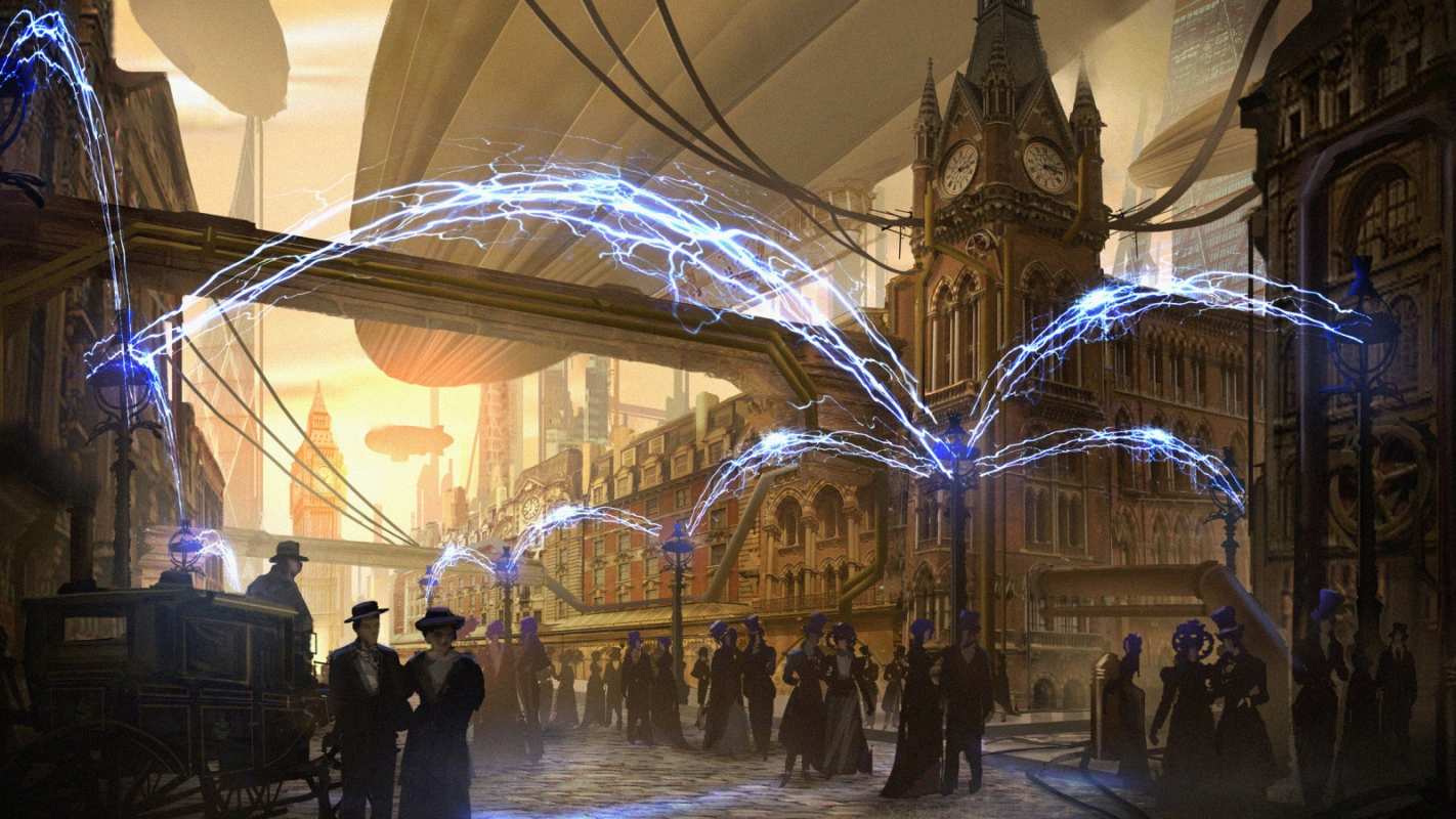 Открытка молнии от катушки тесла  лондон  Қуанышты энергия күні 