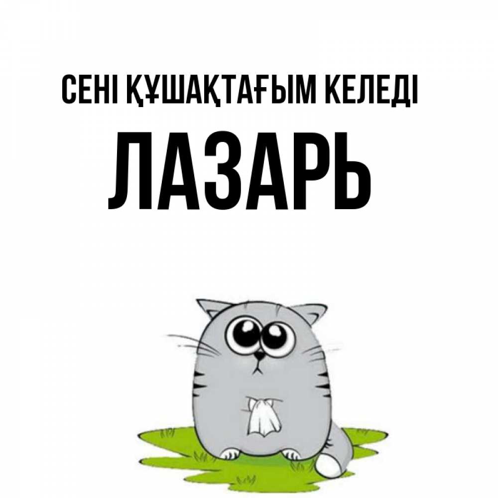 Күн сайын ашық хат с именем, Лазарь сені құшақтағым келеді котик теребит платочек сидя на травке Онлайн тегін жүктеп алу тілектері бар керемет карта 