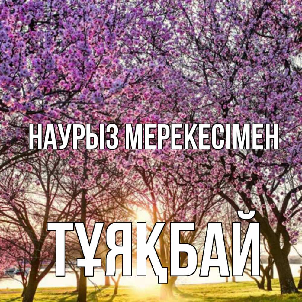 Күн сайын ашық хат с именем, ТҰЯҚБАЙ Наурыз мерекесімен праздник весны наурыз Онлайн тегін жүктеп алу тілектері бар керемет карта 