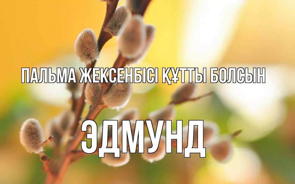 Күн сайын ашық хат с именем, Эдмунд Пальма жексенбісі құтты болсын верба Онлайн тегін жүктеп алу тілектері бар керемет карта 