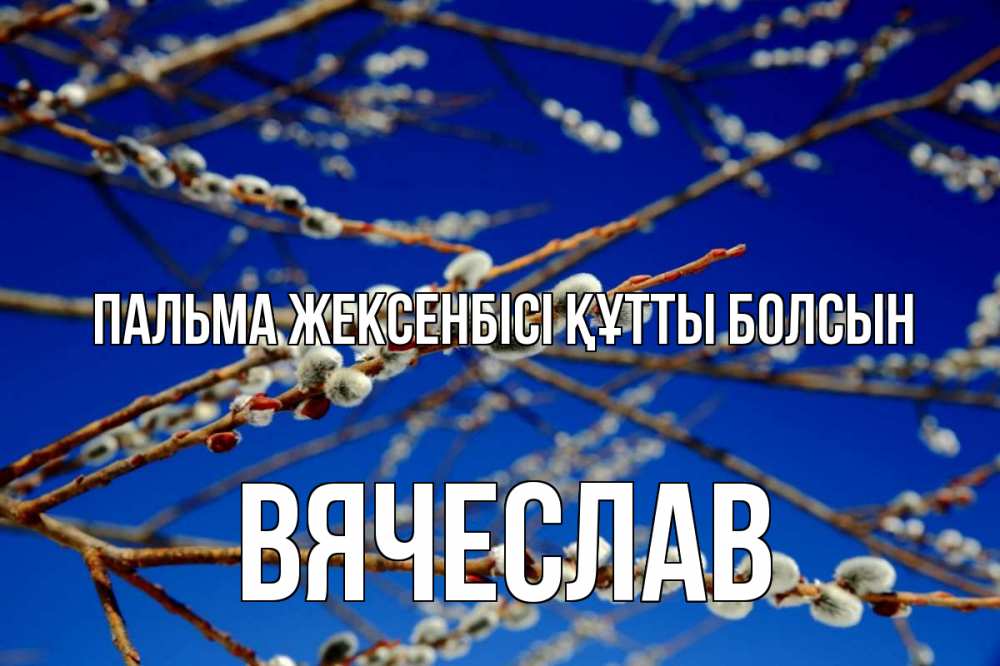 Күн сайын ашық хат с именем, Вячеслав Пальма жексенбісі құтты болсын верба Онлайн тегін жүктеп алу тілектері бар керемет карта 