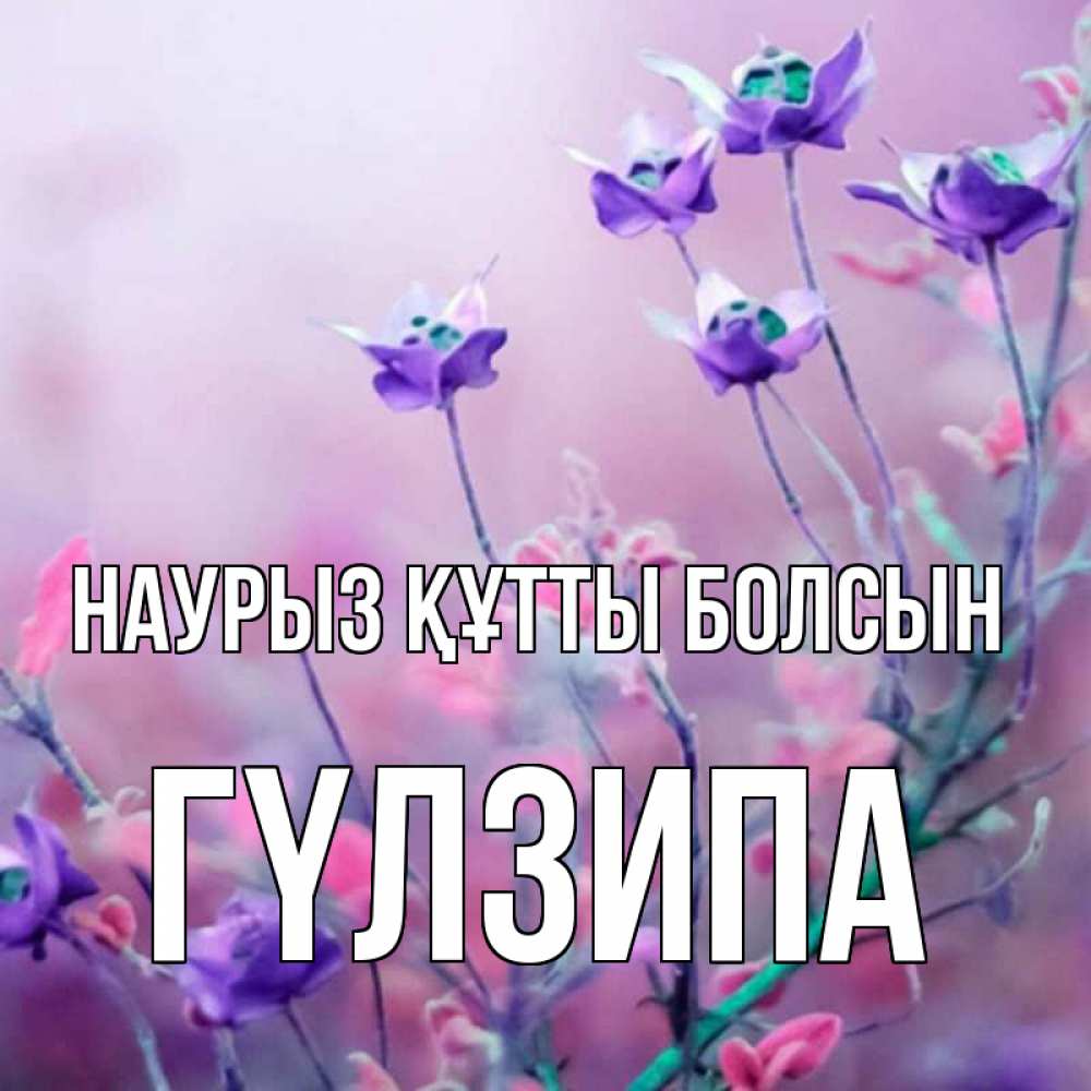 Күн сайын ашық хат с именем, ГҮЛЗИПА Наурыз құтты болсын наурыз  2 Онлайн тегін жүктеп алу тілектері бар керемет карта 
