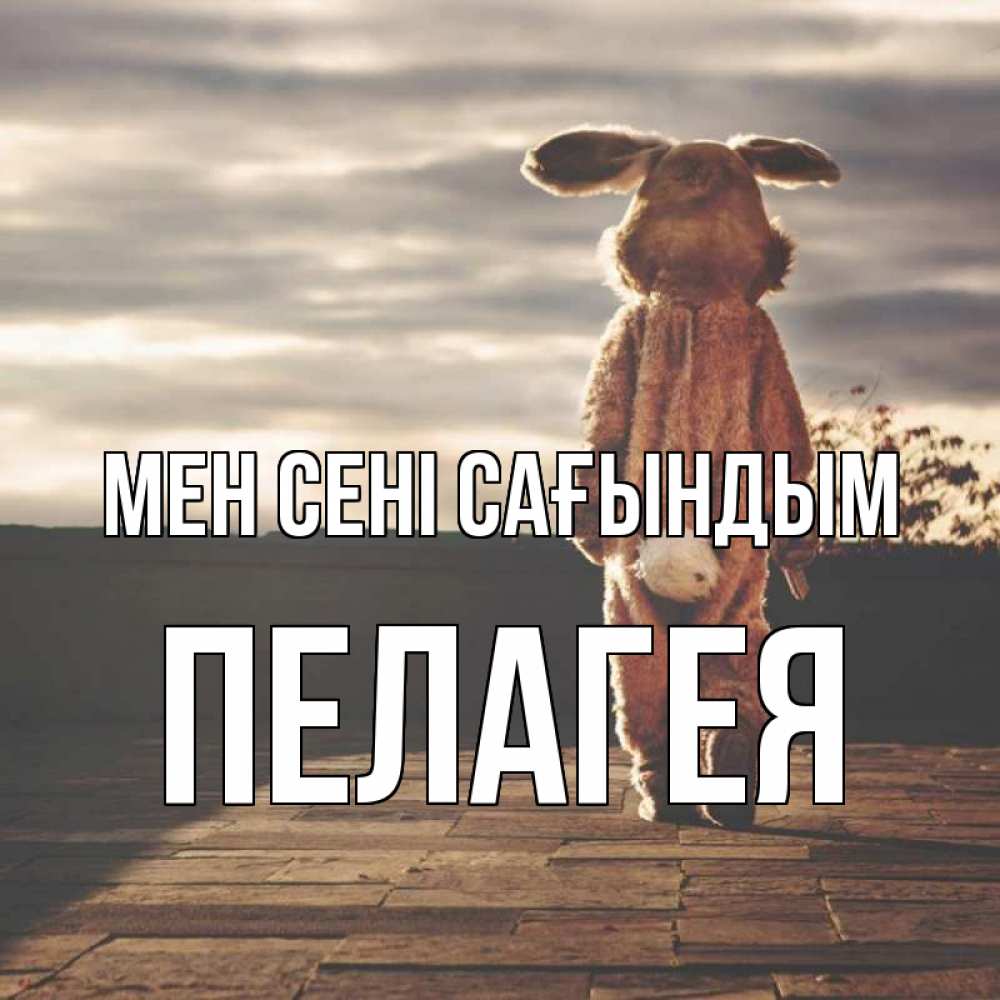 Күн сайын ашық хат с именем, Пелагея Мен сені сағындым даже в костюме зайца Онлайн тегін жүктеп алу тілектері бар керемет карта 