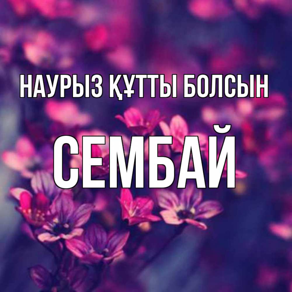 Күн сайын ашық хат с именем, СЕМБАЙ Наурыз құтты болсын небольшие цветы 1 Онлайн тегін жүктеп алу тілектері бар керемет карта 
