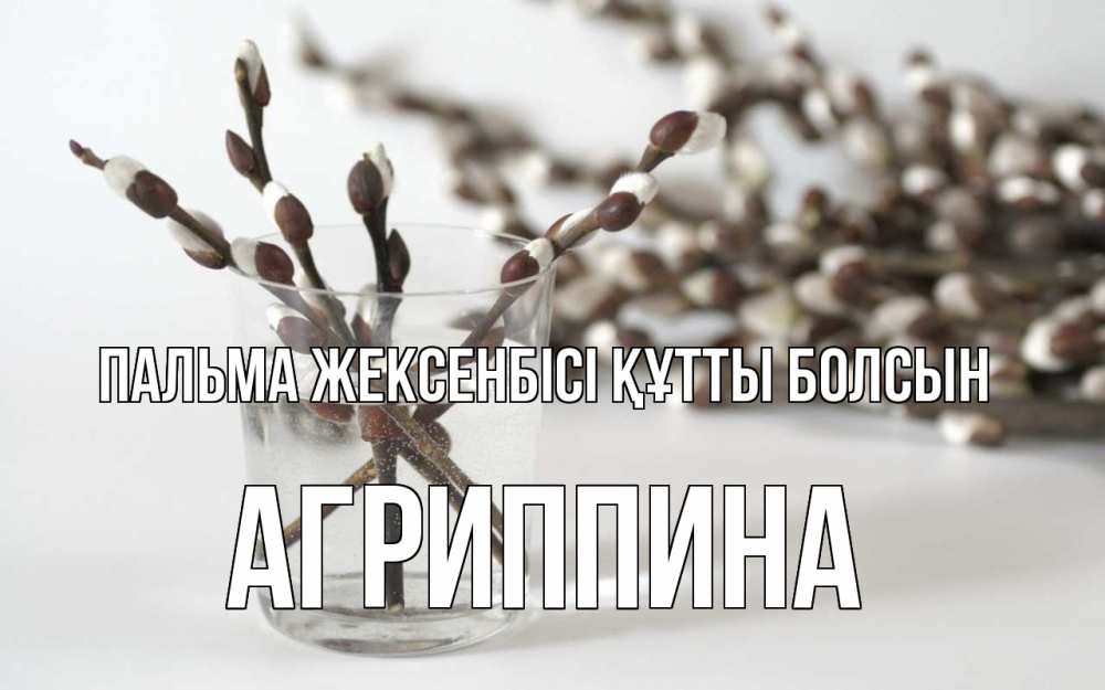 Күн сайын ашық хат с именем, Агриппина Пальма жексенбісі құтты болсын верба Онлайн тегін жүктеп алу тілектері бар керемет карта 