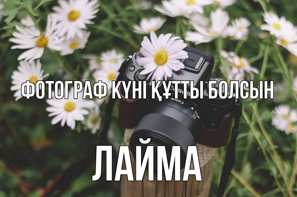 Күн сайын ашық хат с именем, Лайма Фотограф күні құтты болсын с днем фотографа Онлайн тегін жүктеп алу тілектері бар керемет карта 