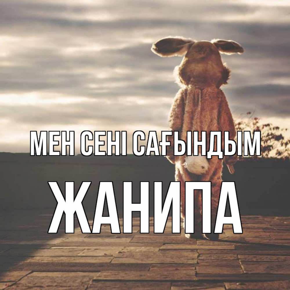 Күн сайын ашық хат с именем, ЖАНИПА Мен сені сағындым даже в костюме зайца Онлайн тегін жүктеп алу тілектері бар керемет карта 