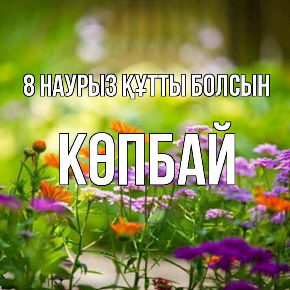 Күн сайын ашық хат с именем, Көпбай 8 наурыз құтты болсын цветы Онлайн тегін жүктеп алу тілектері бар керемет карта 