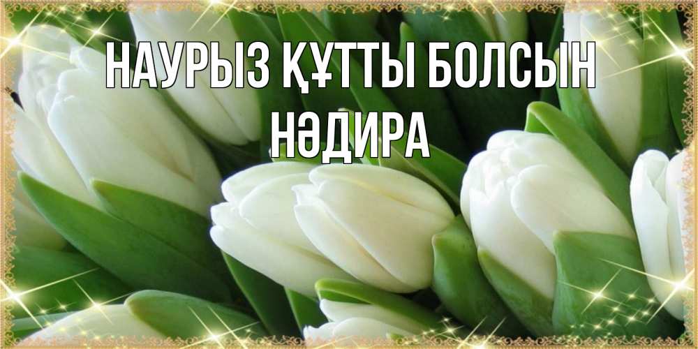 Күн сайын ашық хат с именем, НӘДИРА Наурыз құтты болсын поздравляем с наурызом Онлайн тегін жүктеп алу тілектері бар керемет карта 