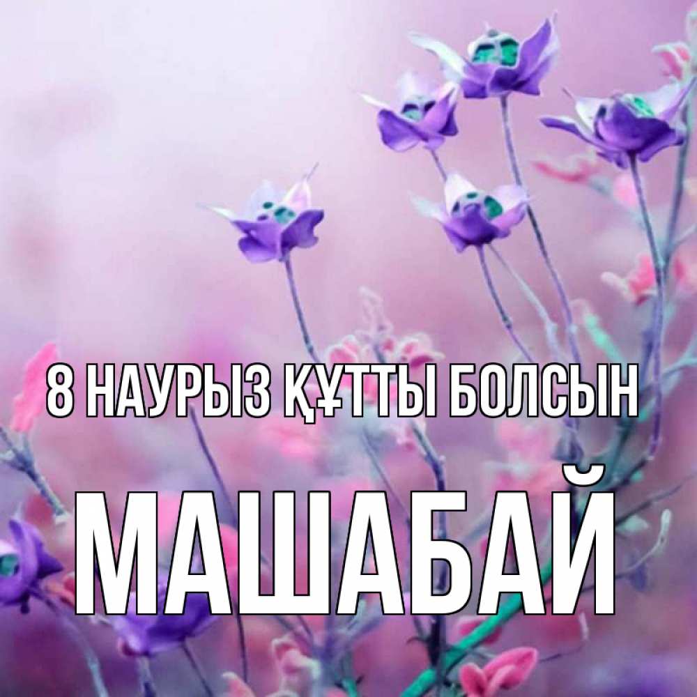 Күн сайын ашық хат с именем, МАШАБАЙ 8 наурыз құтты болсын международный женский день 2 Онлайн тегін жүктеп алу тілектері бар керемет карта 