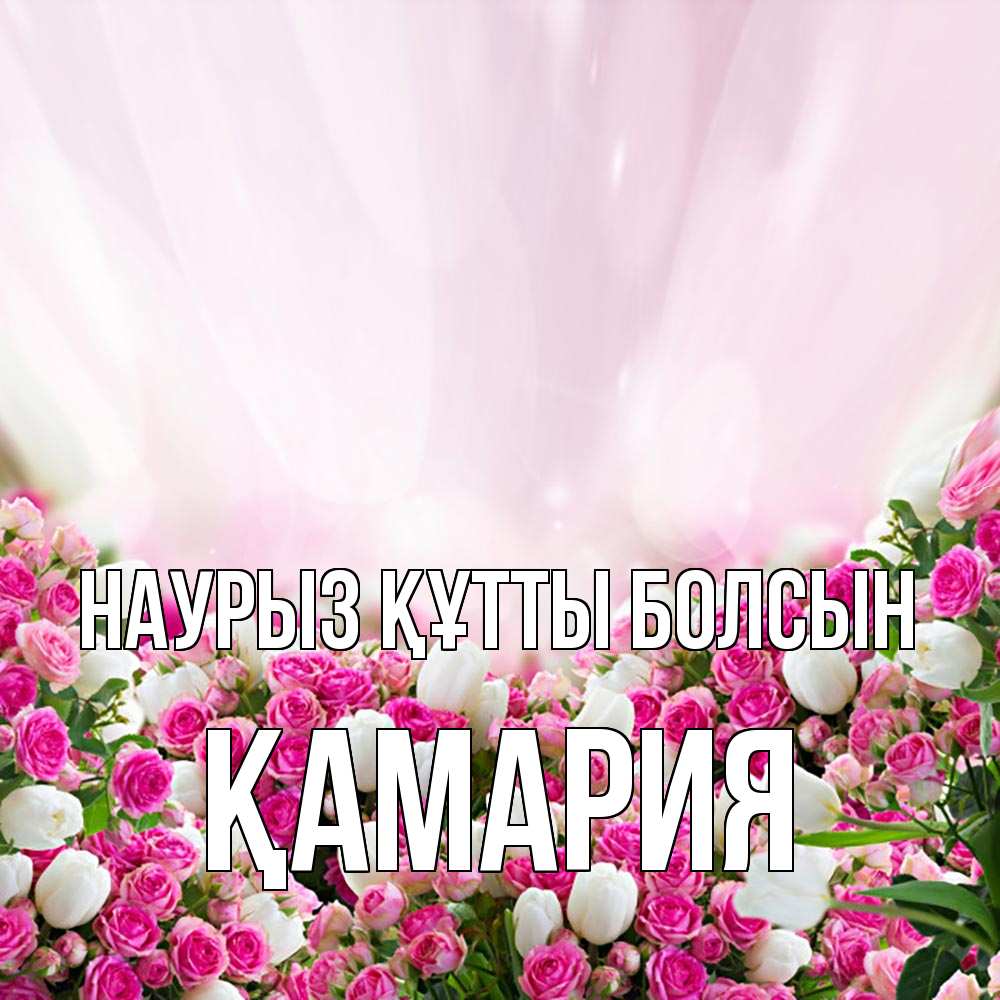 Күн сайын ашық хат с именем, ҚАМАРИЯ Наурыз құтты болсын под снегом Онлайн тегін жүктеп алу тілектері бар керемет карта 