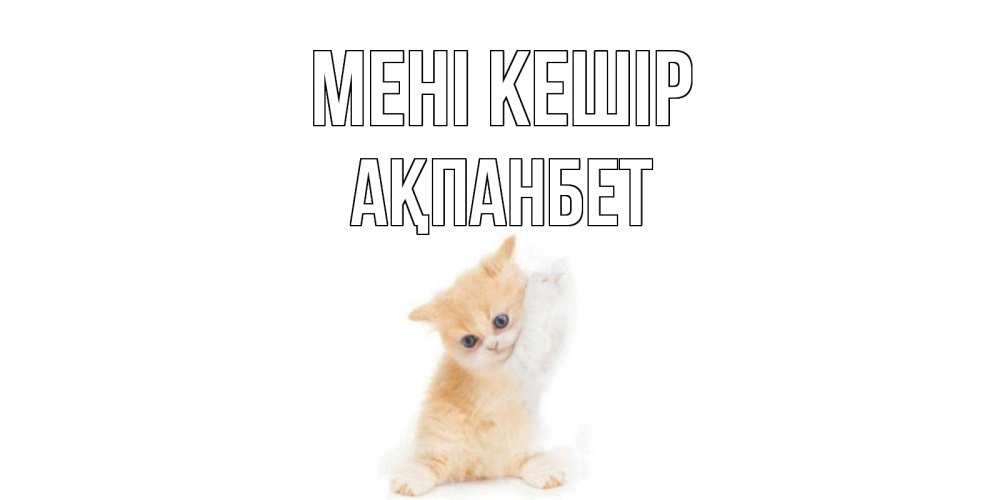 Күн сайын ашық хат с именем, Ақпанбет Мені кешір кот Онлайн тегін жүктеп алу тілектері бар керемет карта 