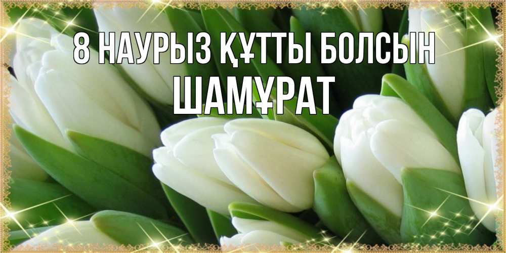 Күн сайын ашық хат с именем, ШАМҰРАТ 8 наурыз құтты болсын поздравляем с 8 марта Онлайн тегін жүктеп алу тілектері бар керемет карта 