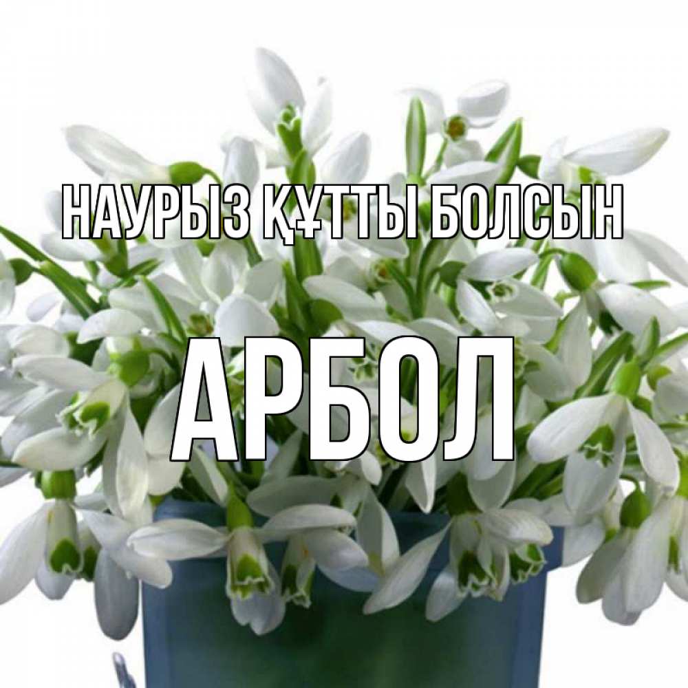 Күн сайын ашық хат с именем, Арбол Наурыз құтты болсын цветы к наурызу Онлайн тегін жүктеп алу тілектері бар керемет карта 