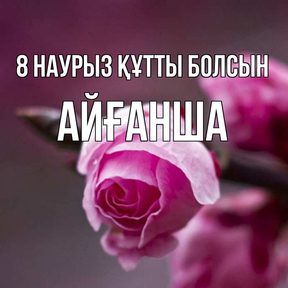 Күн сайын ашық хат с именем, АЙҒАНША 8 наурыз құтты болсын весна Онлайн тегін жүктеп алу тілектері бар керемет карта 