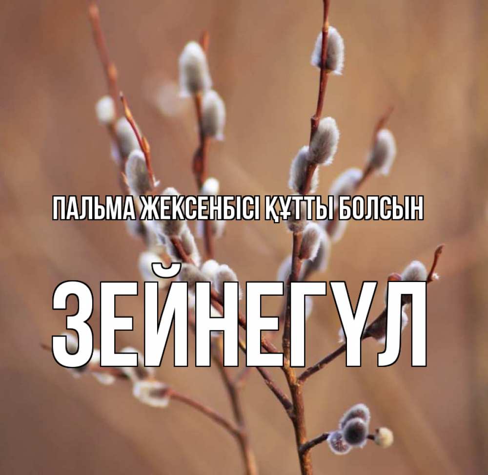 Күн сайын ашық хат с именем, ЗЕЙНЕГҮЛ Пальма жексенбісі құтты болсын верба Онлайн тегін жүктеп алу тілектері бар керемет карта 